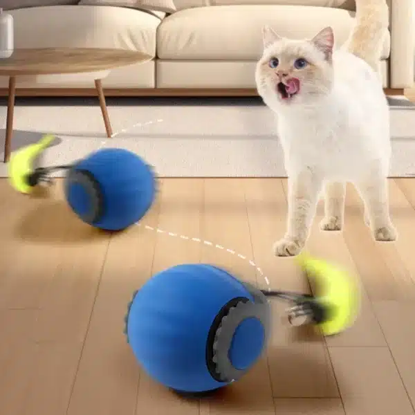 1/2PCS Interactive Cat Toys Ball Auto Electric Rolling Ball Toys for Cats Kitty Pets Smart Automatic Teaser USB Rechargeable 3