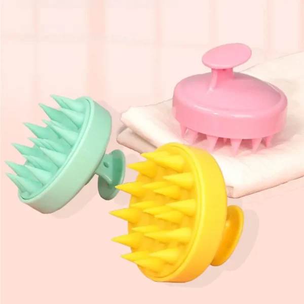 Silicone Massage Comb  Clean The Scalp Thoroughly Scalp Massage Easy Foaming Head Massage Brush Shampoo Brush Bath Comb 1