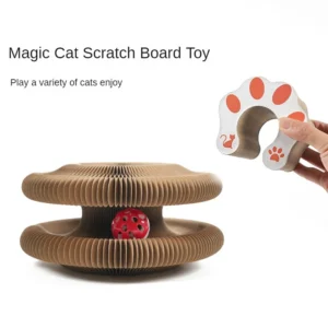 Magic Organ Cat Toy Cats Scratcher Scratch Board Round Corrugated Scratching Post Toys for Cats Grinding Claw Cat Accessories 1