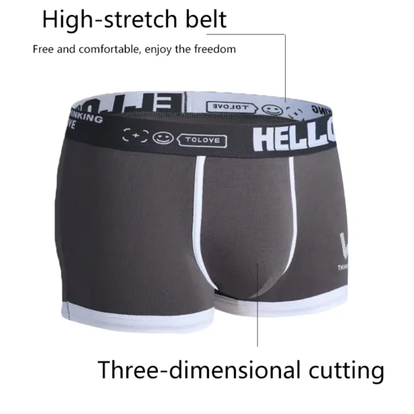 Men Boxer Shorts Panties Cotton Underwear Breathable Soft Fashion Sports 3