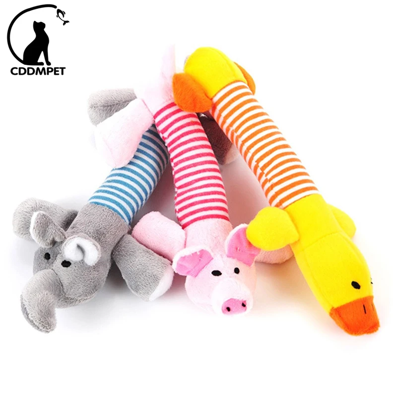 CDDMPET Animals Shape Plush Dog Toy Bite Resistant Squeaky Toys for Small Dogs Interactive Chew Molar Toy Sound Pet Accessories 1