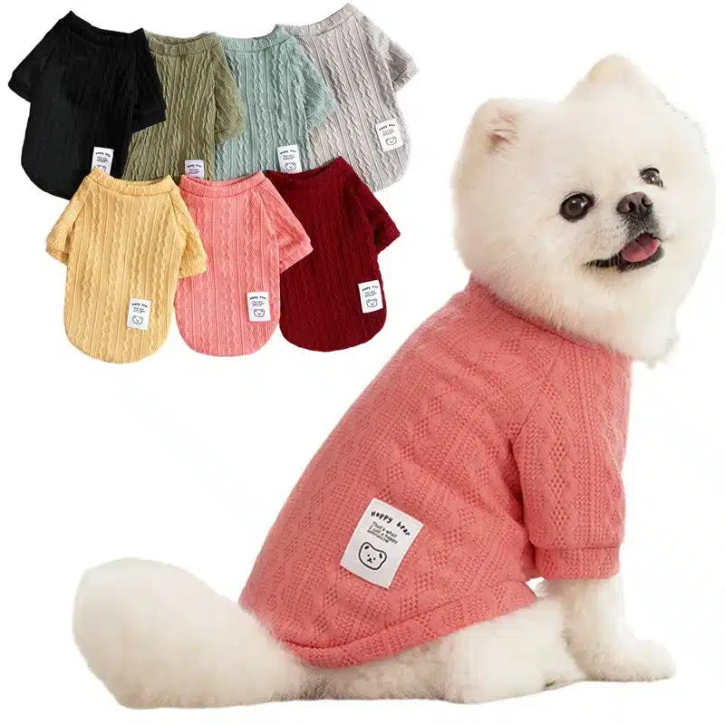 Dog Knitted Sweater Warm Puppy Clothes For Small Dogs Cats Vest Pet Clothing Chihuahua Apparel French Bulldog Costume Pug Coat 1