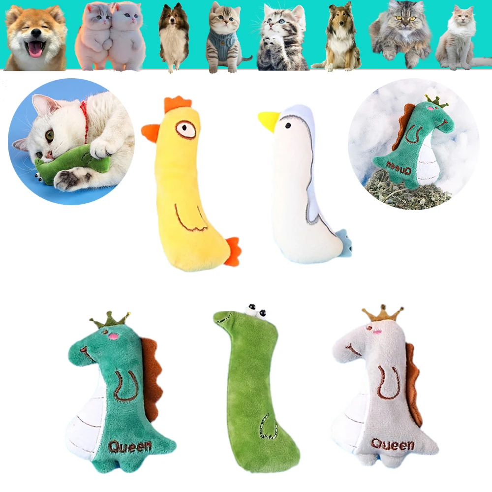 Pets Cat Mint Small Pillows Animal Simulation Plush Cats Toys  Cute Fun Chewing Dog Product Kitten Interactive Game Supplies 1