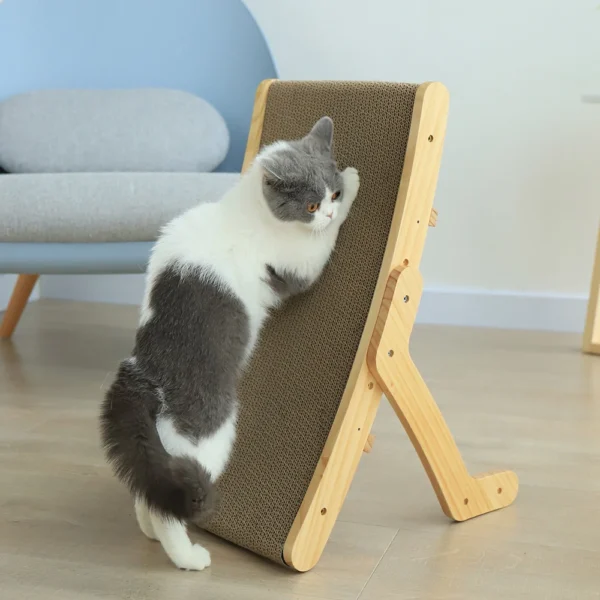 Cat Scratcher Board Wooden Frame Medium Cat Scratching Bed 3 In 1 Scratching Post Anti-Scratch Toys Claw Couch Scraper For Cats 3