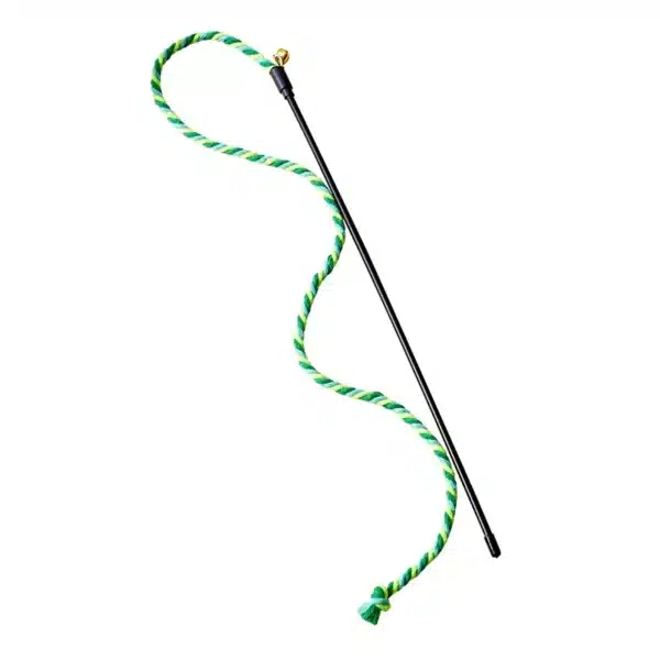 Simulation Feather Interactive Cat Toy Satin Ribbon Bell Cat Stick Toys Kitten Playing Teaser Wand Toy Cat Supplies Accessories 5