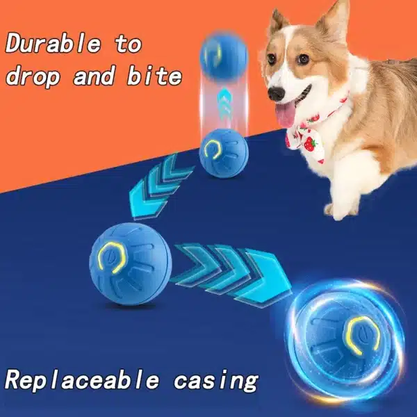 Cat Interactive Bouncing Ball Smart Cat Toys USB Automatic Rolling Magic Ball Electronic Cat Dog Toy Cat Game Accessories 3