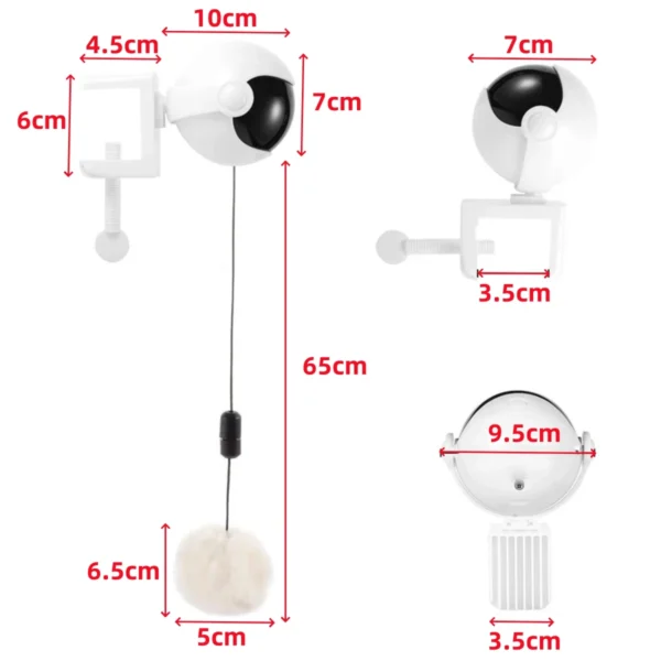 1Pc Fun Lifting Ball Electric Motion Cat Toy With Automatic Retractable Cat Teasing Ball Rotating Interactive Puzzle Pet Toys 2
