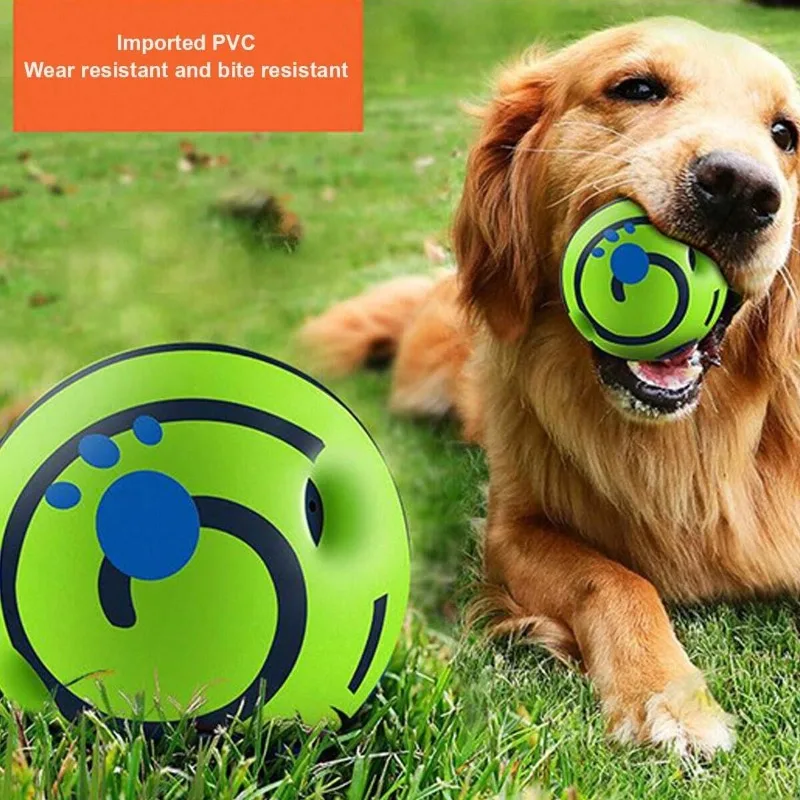 Interactive Dog Toy, Fun Giggle Sounds When Rolled or Shaken Rolling Pet Balls to Grind Teeth and Relieve Boredom 1