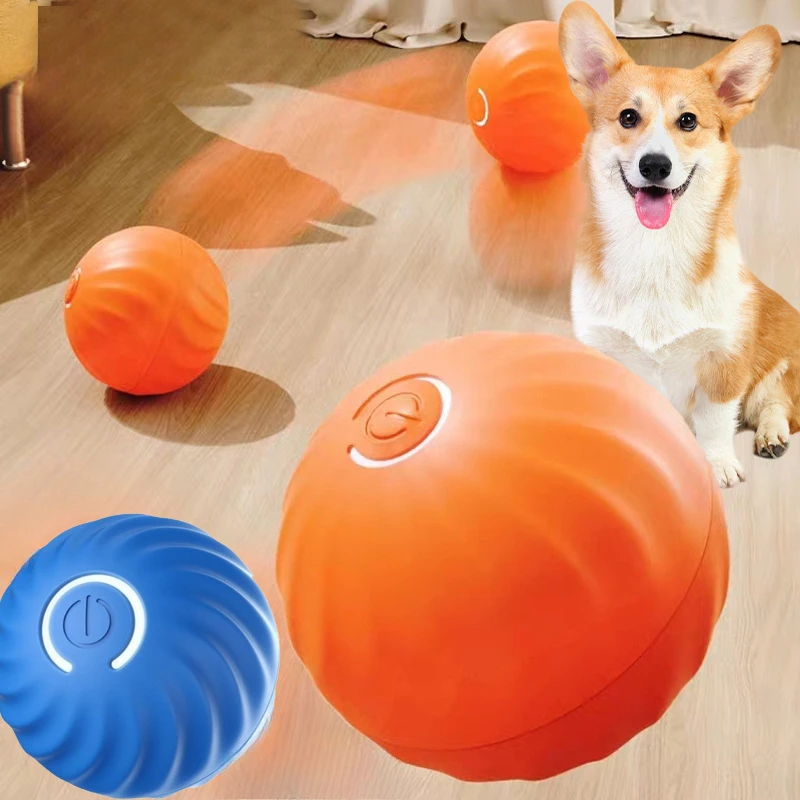 Pet Toy Ball Automatic Moving Dog Toy Ball Smart USB Jumping Rotating Interactive Dog Chew Toy Ball for Puppy Ball Toy 1