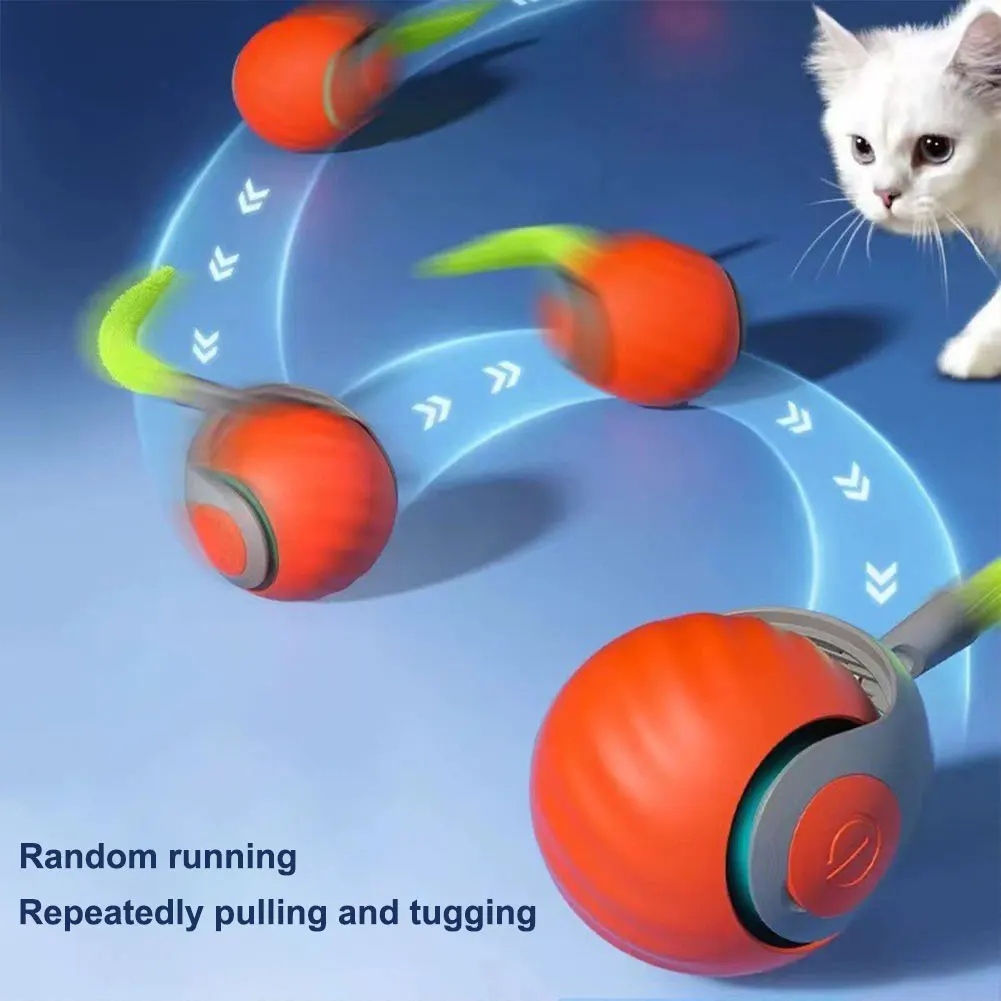 New Speedy Tail 2.0 Cat Toys Generation Smart Interactive Cat Toy Ball Two Speed Adjustment Automatic Moving Cat Toy Ball 1