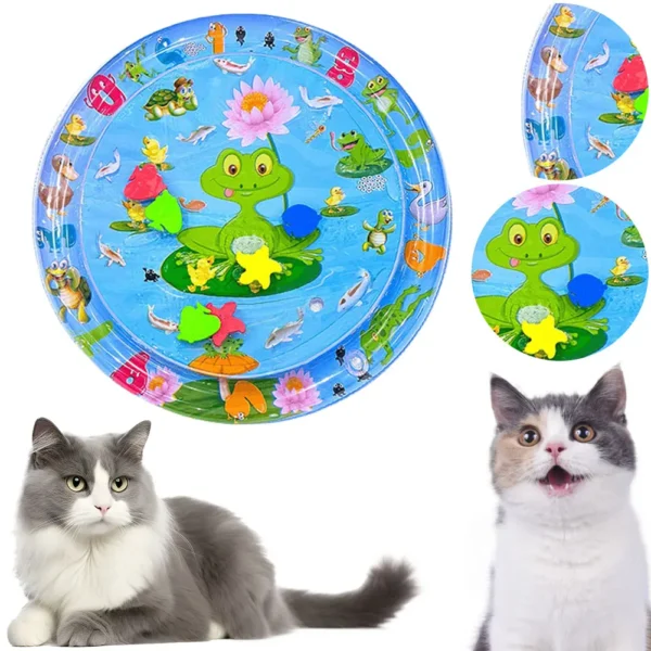 Water Sensory Play Mat Thickened Inflatable Water Mat For Cat And Dog Pet Playmat With Fish Sea Ocean Theme Sensory Toy Water 2