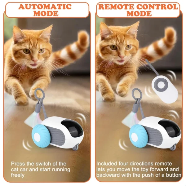 Smart Cat Toy 2 Modes Automatic Moving Remote Controlled Toy Car for Cats Dogs Interactive Playing Kitten Training Pet Supplies 5