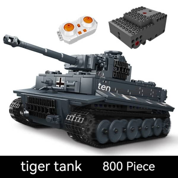 Tiger Tank Model Electric Remote Control Children's Puzzle DIY Assembled Building Block Toys - Image 5