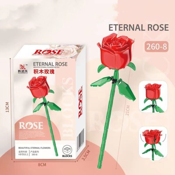 Valentine's Day Rose Puzzle Assembled Building Block Toys - Image 8