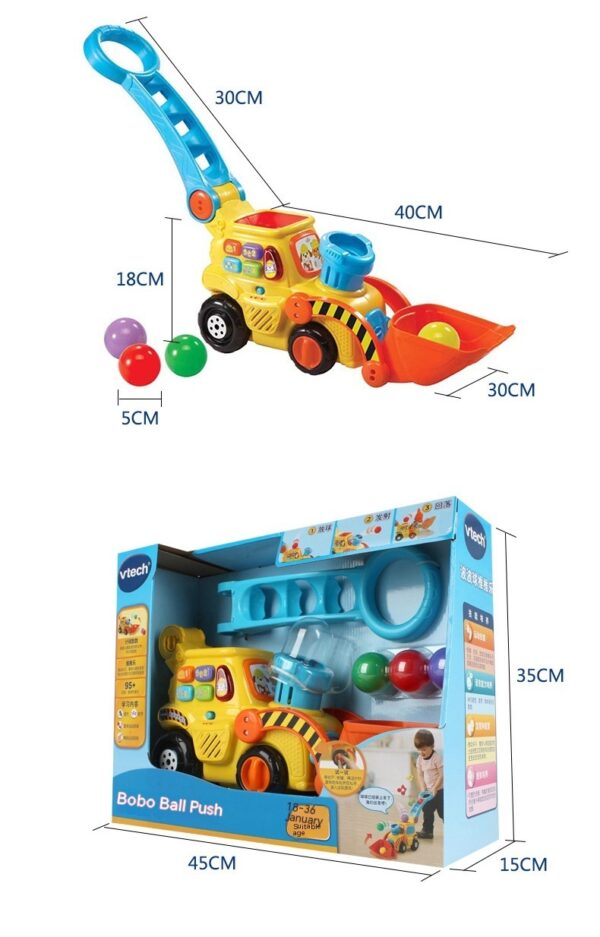 Bounce Ball Pusher Car Toddler And Baby Toddler Trolley Multi-function Game Forklift Toy - Image 8