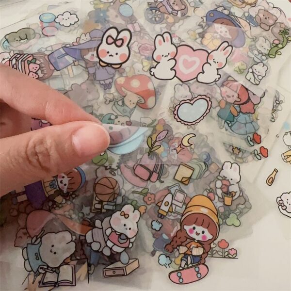 100 Non-duplicate PET Journal Stickers - Image 7