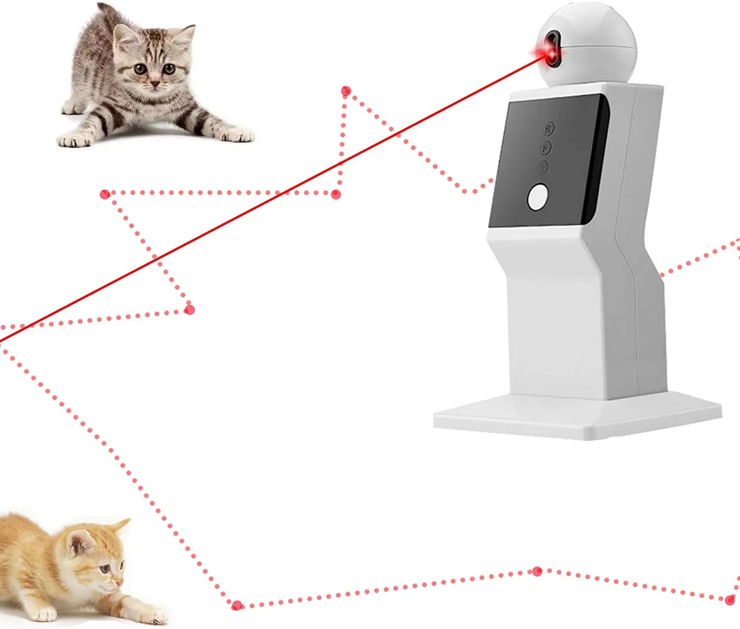 ATUBAN Cat Laser Toy Automatic,Random Moving Interactive Laser Cat Toy for Indoor Cats,Kittens,Dogs,Cat Red Dot Exercising Toy 1