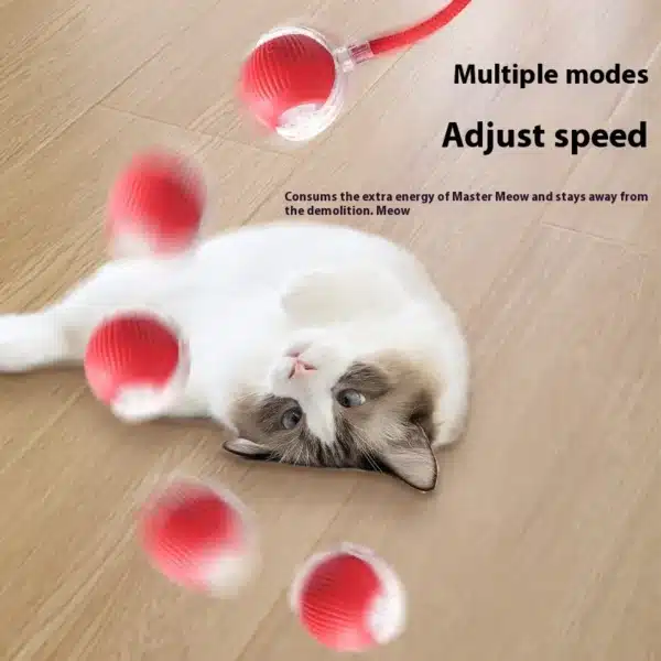 Rechargeable Cat Toys Interactive Smart Pet Interaction Automatic Rolling Ball Toy Accessories for Cats Electric Dog Ball Things 3