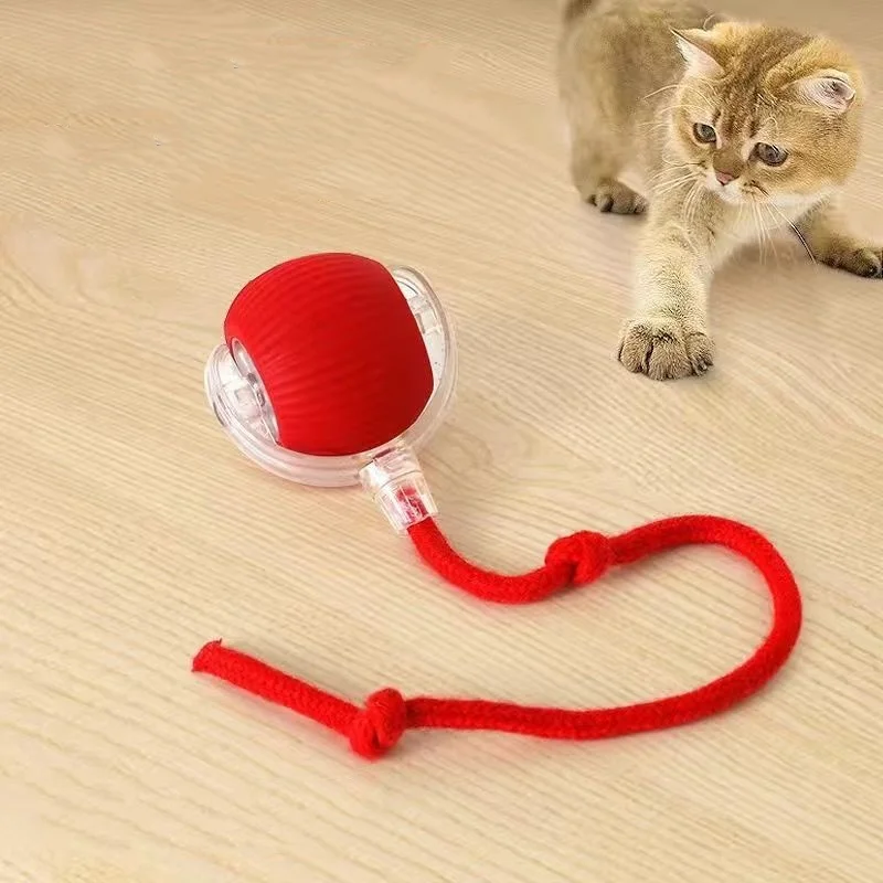 Intelligent Teasing Cat Ball Pets Play Boredom Toys Decompression Automatic Rolling Toy Ball Sound Wake-up Rechargeable Ball Toy 1