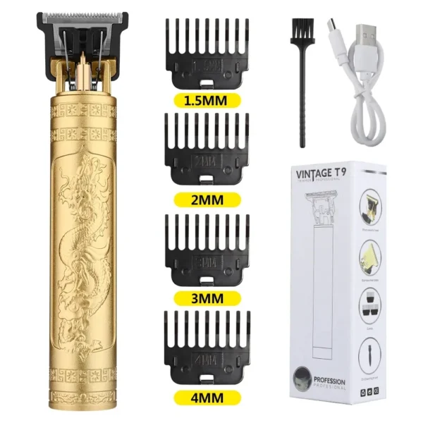 Retro T9 Original Haircutting Machine Set Jackets Trimmer Men's Electric Shaver Male Lence Pro Barber Shaver for Sensitive Areas 1
