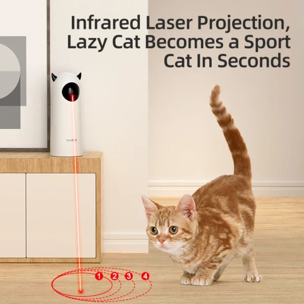 ROJECO Automatic Cat Toys Interactive Smart Teasing Pet LED Laser Indoor Cat Toy Accessories Handheld Electronic Cat Toy For Dog 2