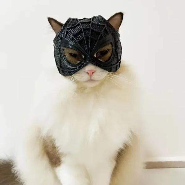 Spider Man Cat Cool Man Mask Cute Superhero Toy Pet Mask Dog Personality Cartoon Fashion Accessories Headdress Gift Animation 3