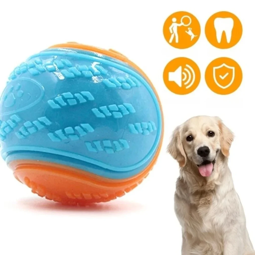 Bite-resistant Pet Dog Toy Rubber Ball Beef-flavored Elastic Ball To Prevent Dog From Destroying Things Dog Training Supply 1