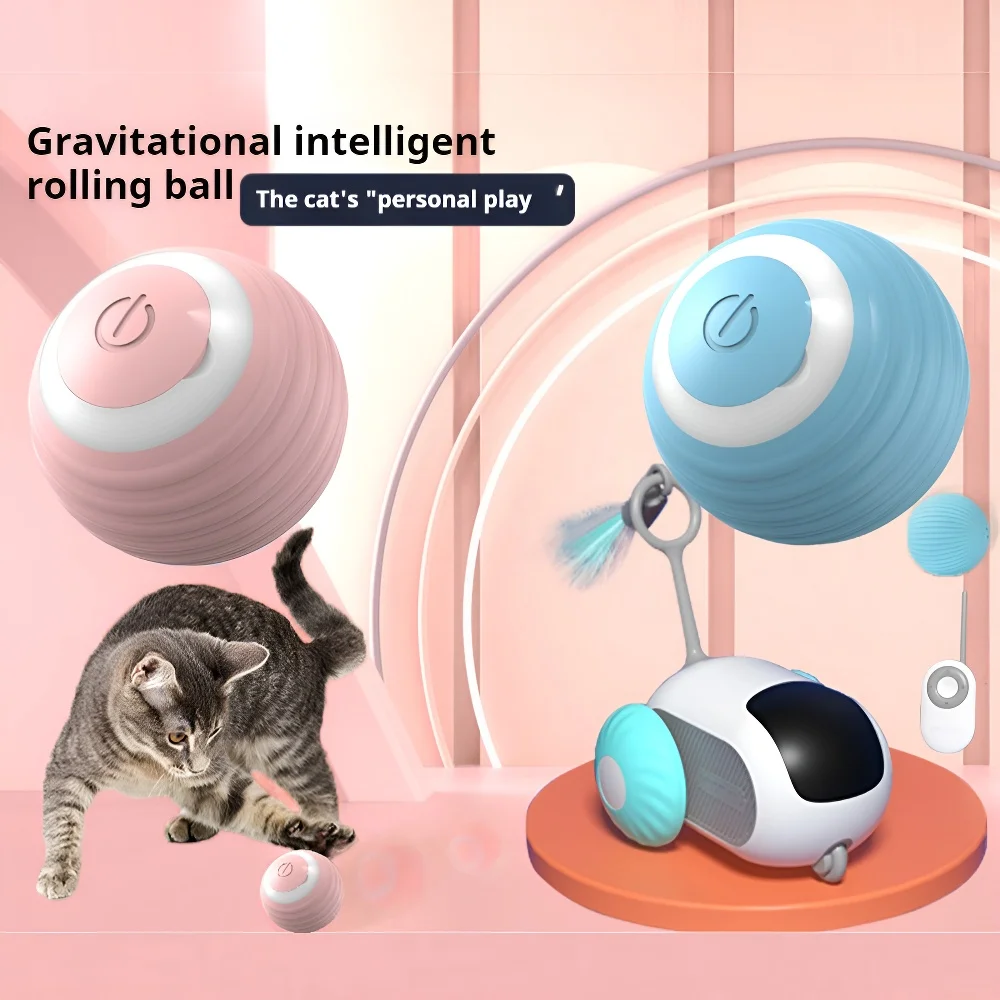 Cat Interactive Ball Smart Pet Cat Toys Indoor Automatic Rolling Magic Ball Electronic Interactive Cat Toy Cat Game Accessories 1