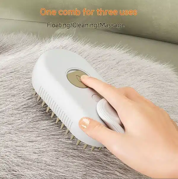 New Pet Spray Comb for Cats and Dogs Pet Electric Spray Hair Removal Comb One Key Spray Anti-Flying Massage Brush, Clean Massage 3