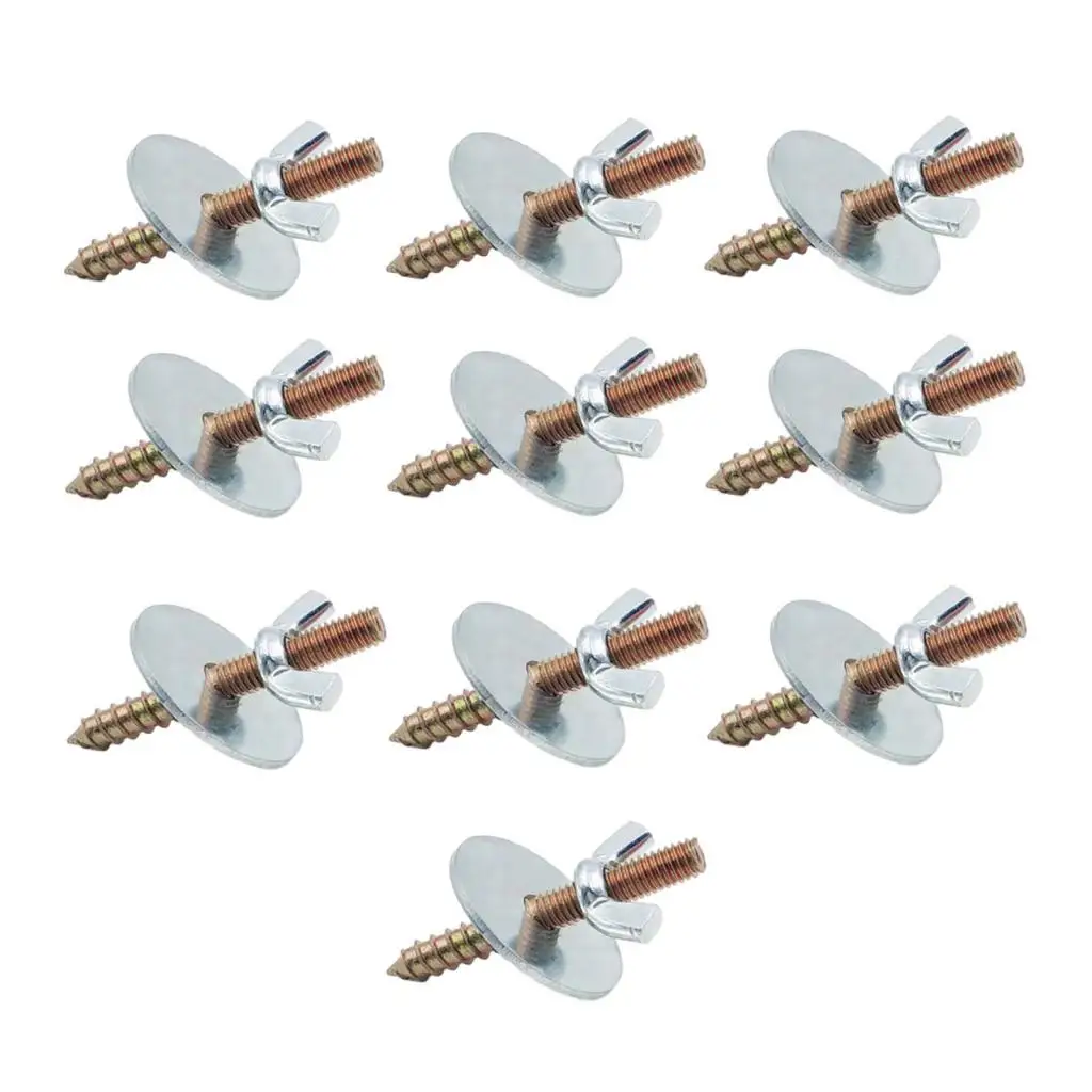 10 Pieces Nut Screw Mount Kits Bird Cage Perch Screws and Nuts Screw Nut with Gaskets for Parrot Toys Rack Claws Grinding Rod 1