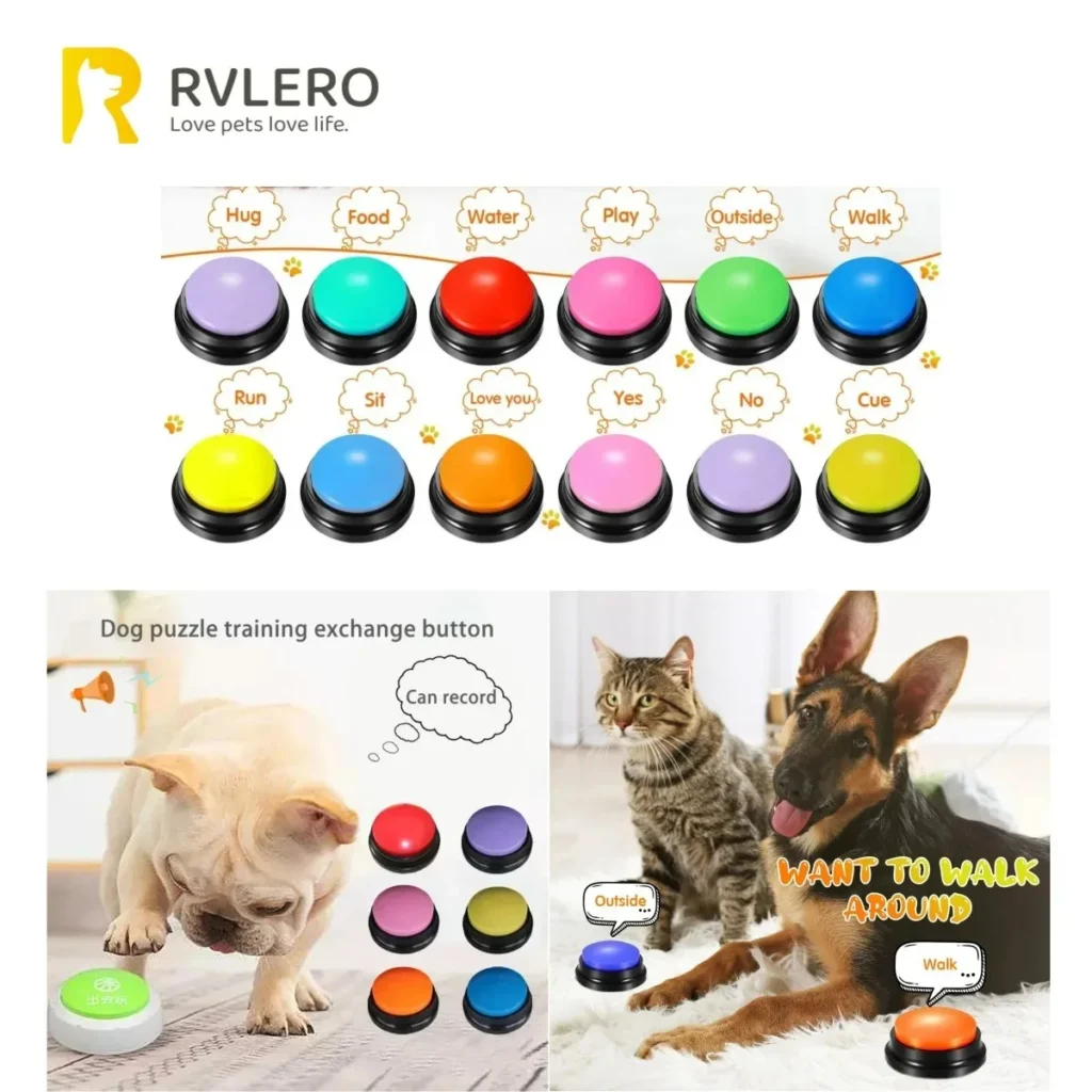 Dog Communication Buttons Voice Recording Button for Pet Training Buzzer 30 Second Record Playback Funny Gift for Talking Pet 1