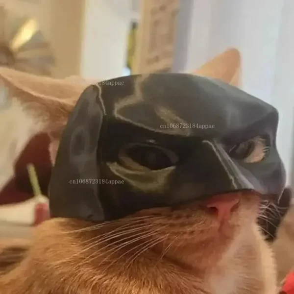 TONG Cat Bat Cool Man Mask Cat Avenger Mask Matte Cute Bat Mask Superhero Toys Cat Bat Pet Man Mask for Cat and Dogs 4