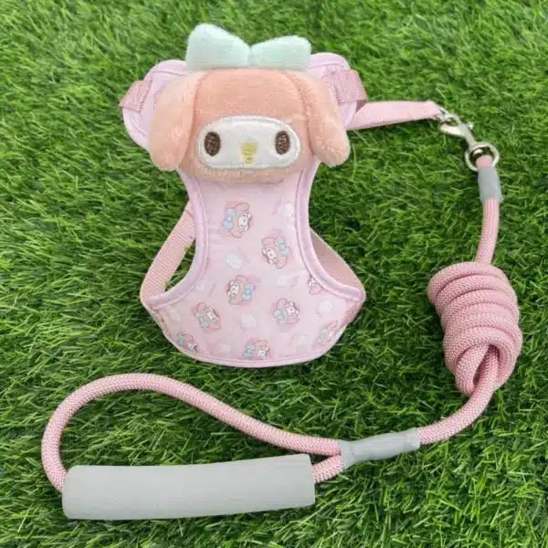 Kawaii Sanrio Hello Kitty Pochacco Dog Leash Pet Harness Cartoon My Melody Dog Leash Cute Adjustable Pet Walking Leash Gift 6