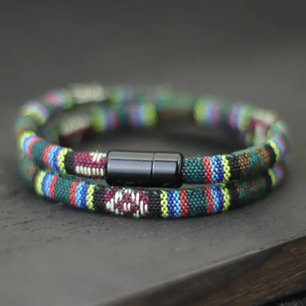 New In Men Bohemia Rope Bracelet Attract Magentic Braclet Adventure Survival Braslet Pulseras Hilo Hombre Beach Surf Brazalete 1