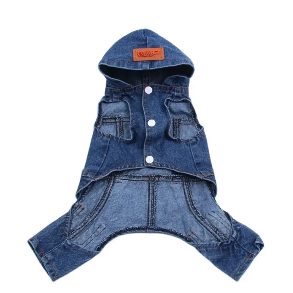 Pet Dog Jean Jumpsuit Pants Denim Cat Puppy Coat Jacket Spring/Summer Clothes Apparel 6 Sizes 2