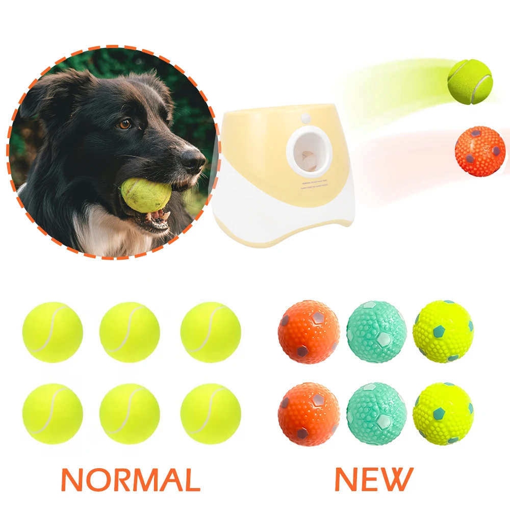 12 PCS Tennis Launcher Elastic Ball for Small and Medium Size Dogs Playing Fetch Latex Ball 2inch Dog Toy Portable Tennis Throw 1