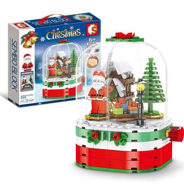 Revolving Christmas house assembled building blocks - Image 4