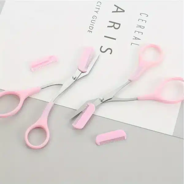 Stainless Steel Eyebrow Trimming Scissors With Comb, Safe Eyebrow Trimming Makeup Tool, Precise Creation Of Perfect Eyebrow Shap 5