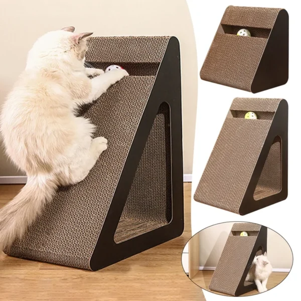 Cat Scratch Cardboard with Rotating Ball Wear-resistant Cat Clawing Board For Cat Toys Cat Climbing Frame Pet Cat Climbing Frame 1