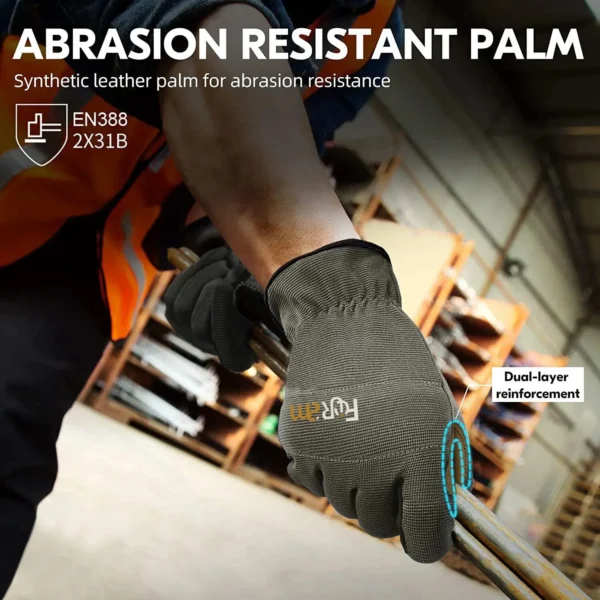 High Performance Multi-Purpose Light Duty Work Gloves For Men&Women Breathable & High Dexterity Touch Screen Excellent Grip 5