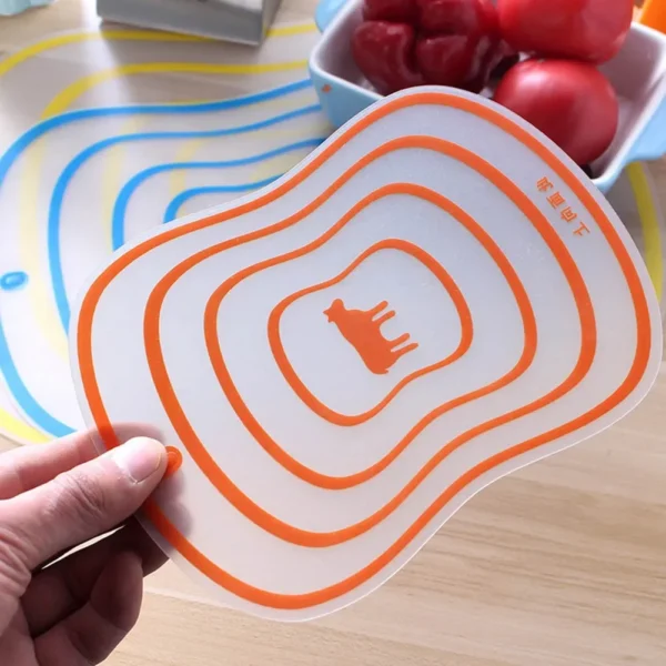 1pc, Cutting Board, Kitchen Plastic Cutting Board, Transparent Cutting Board, Non-slip Vegetable Meat Cutting Board, Chopping Bl 3