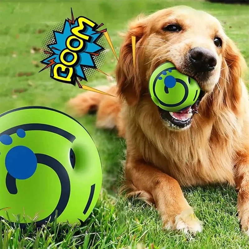 Pet Chew Ball for Cats and Dogs - No Battery, Self-Activated Squeaky Toy for Fun & Training - Perfect for Teeth Cleaning 1