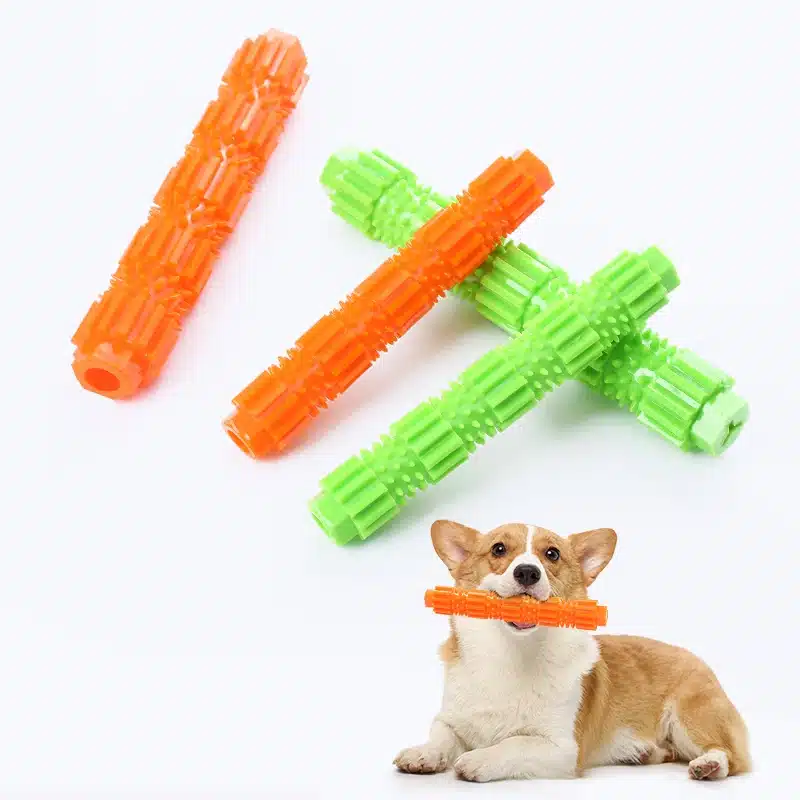 Dog toy Bite resistant teething stick Pet dog interactive play training chew toy 1