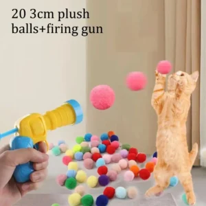 Interactive Cat Toy Gun: Engaging Laser Chase & Feathery Fun for Energetic Cats | Stimulates Play & Exercise 1