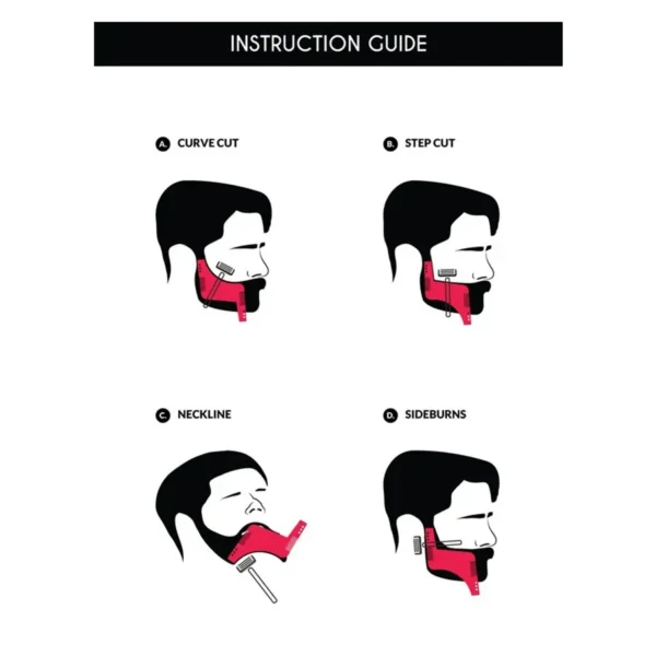 Beard Shaping Template Shower Salon Beard Shaving shave Shaping style styling comb care brush Tool 2