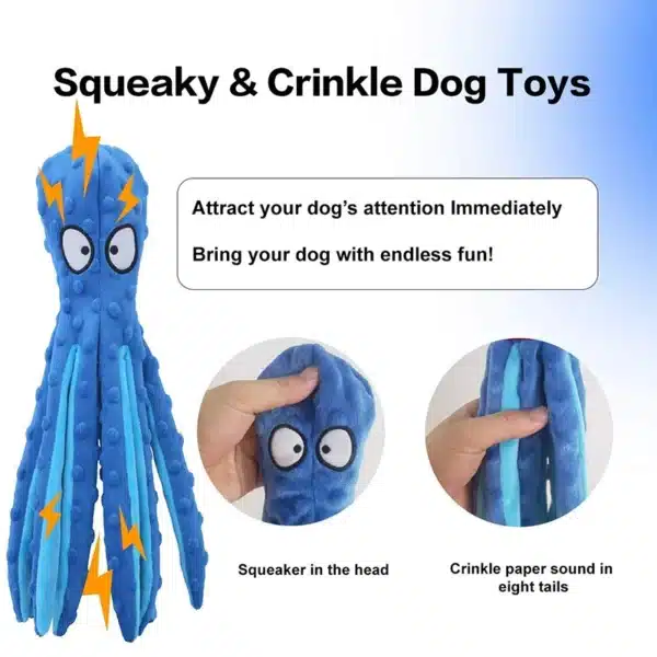 Octopus Skin Shell octopu Bite Resistant Plush Toy Pet Dog Resistant Squeak Toys Dog Chew Puppy Training Toys мягкие игрушки 4