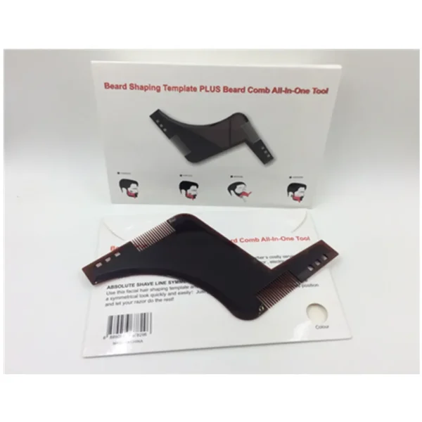 Beard Shaping Template Shower Salon Beard Shaving shave Shaping style styling comb care brush Tool 4