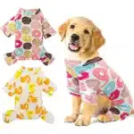 Pet Clothing Warm Cotton Dog Pajama Yellow Duck Soft Material Stretchable Dog Pajamas Onesie Pet Pjs Dogs Apparel for Small Dogs 1