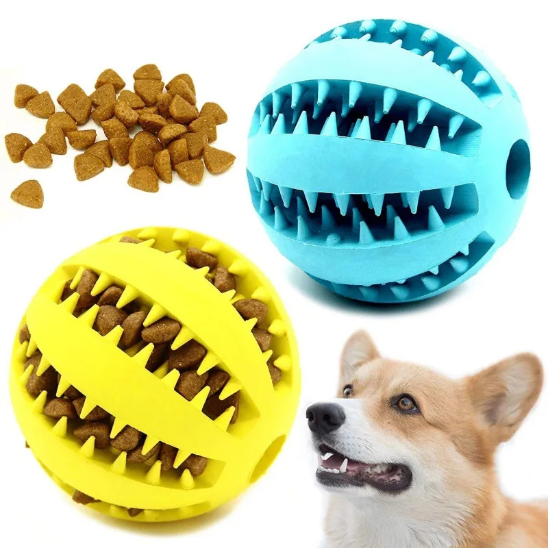 Natural Rubber Pet Dog Toys Dog Chew Toys Tooth Cleaning Treat Ball Extra-tough Interactive Elasticity Ball5cm for Pet Products 1