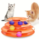 Cat Four Layer Turntable Toy Educational Play Track Tower Cat Teaser Toy For Indoor Cat Interactive Supply 1